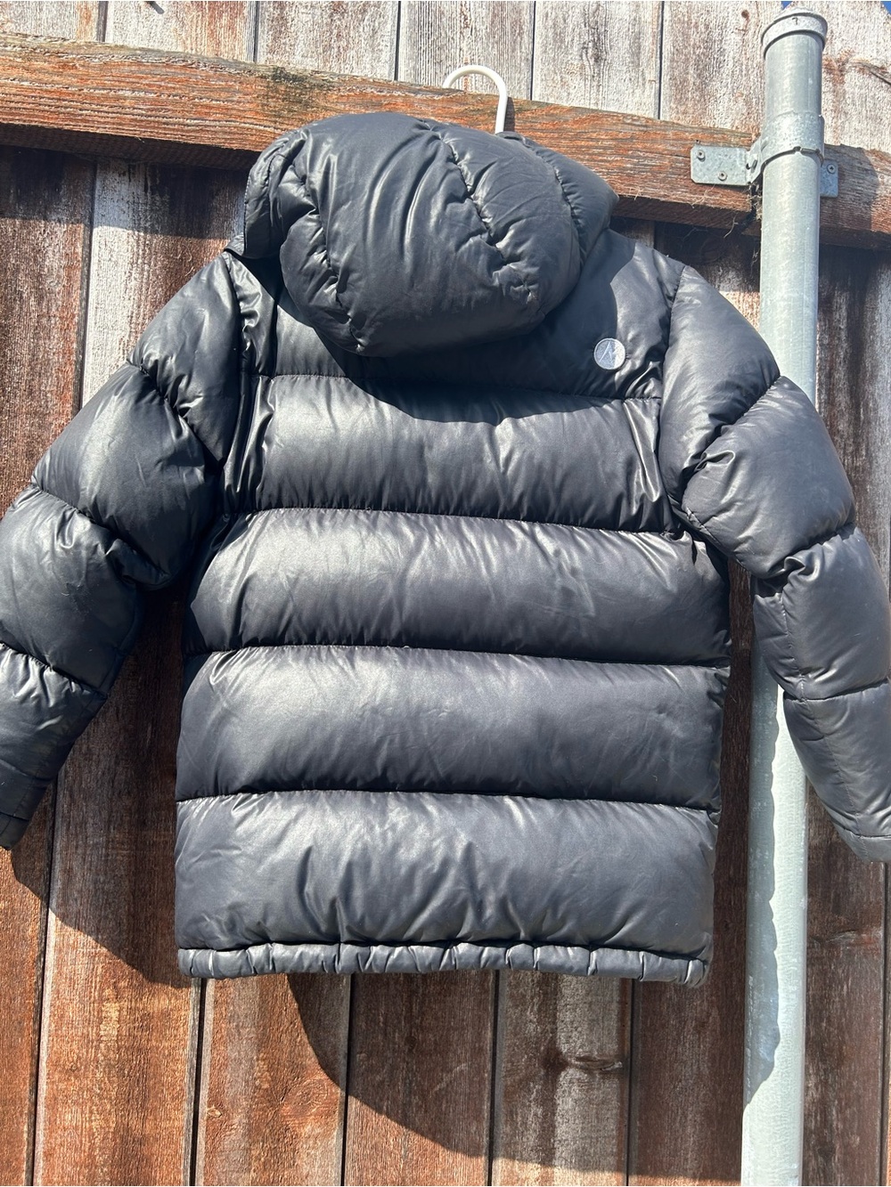 Marmot Small Black Down Puffer Jacket with Hood - Picture 2 of 4